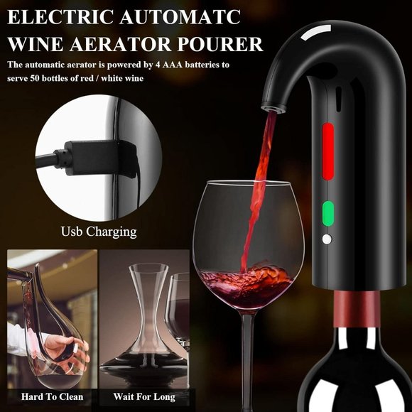 Wine Aerator Electric Wine Decanter One Touch Spout Pourer and wine preserver - Picture 11 of 11